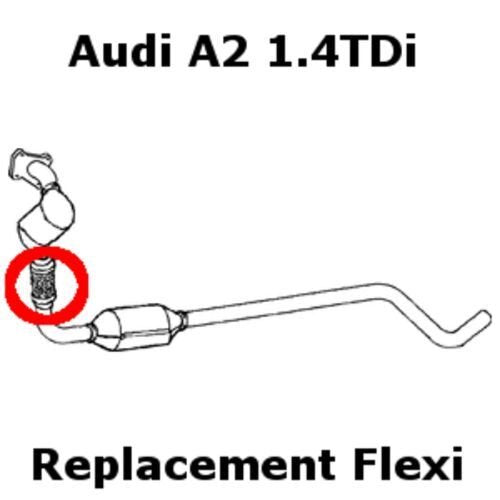 Audi A2 1.4 TDI 2000-2005 Exhaust Repair Flexi Flex Replacement for Cat Pipe