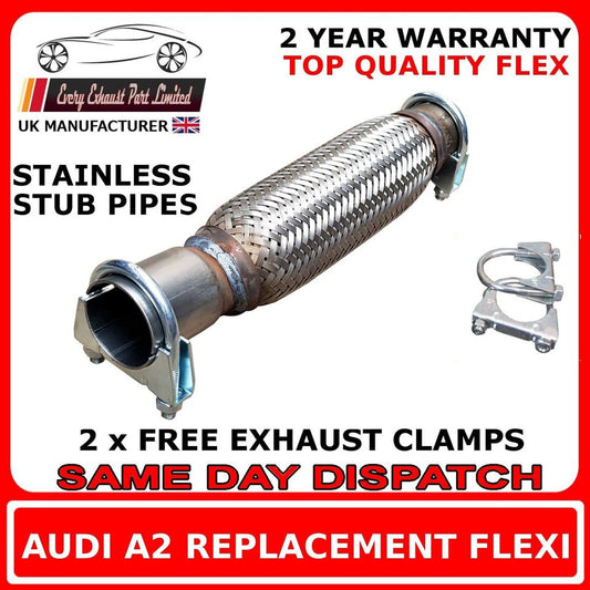 Audi A2 1.4 TDI 2000-2005 Exhaust Repair Flexi Flex Replacement for Cat Pipe