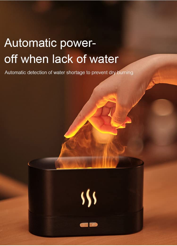 Aromatherapy Diffuser, Flame Effect Humidifier USB