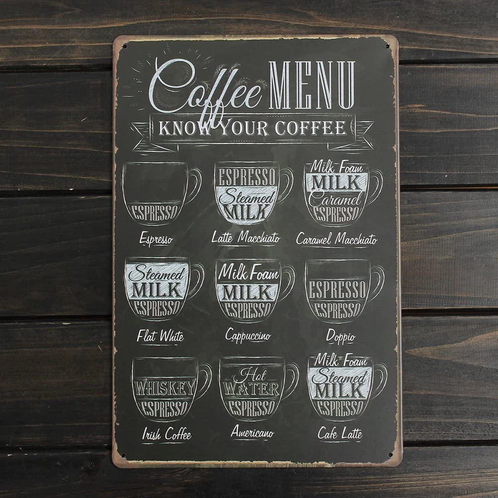 20x30cm Vintage Coffee Metal Tin Wall Sign Plaque