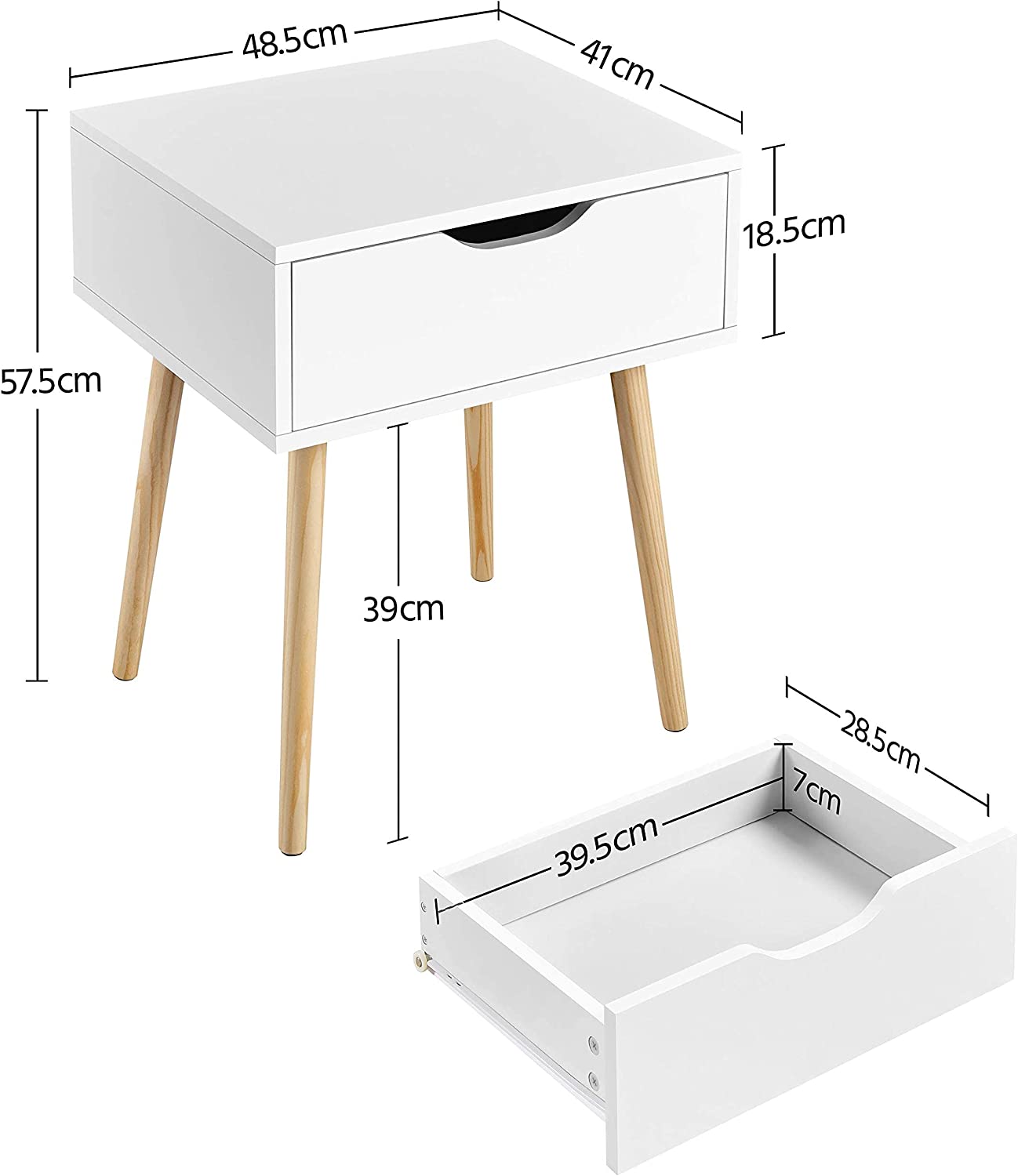 Bedside Table 1 Drawer