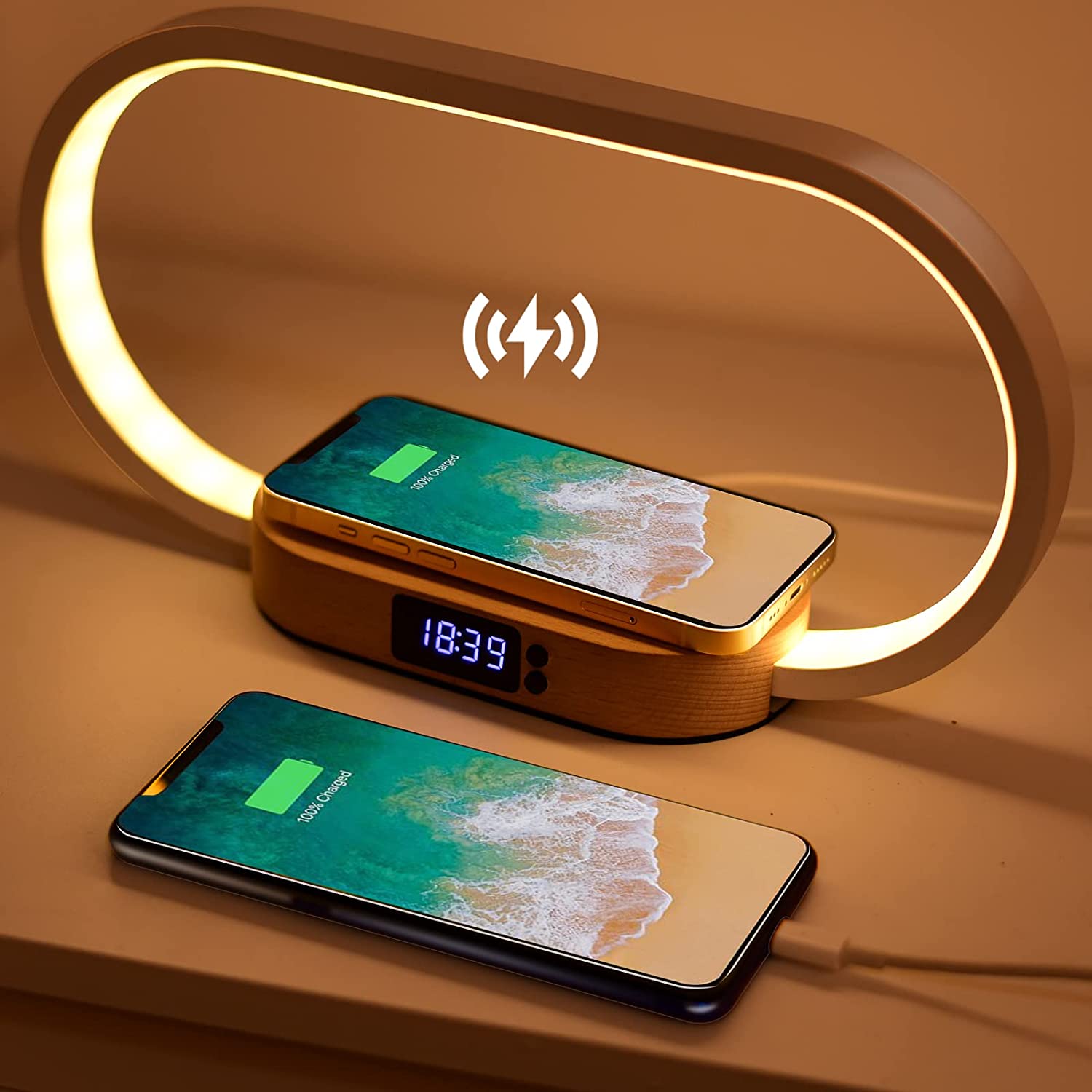 Bedside Lamps with Wireless Charger