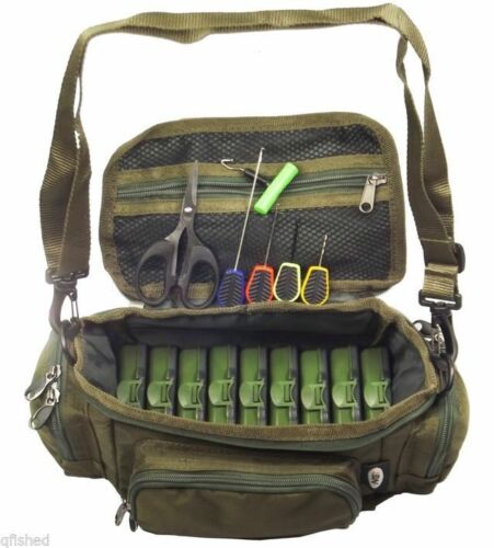 Mini Fishing Bag Carryall Baiting Needles Scissors 9 Tackle Boxes Carp Set NGT