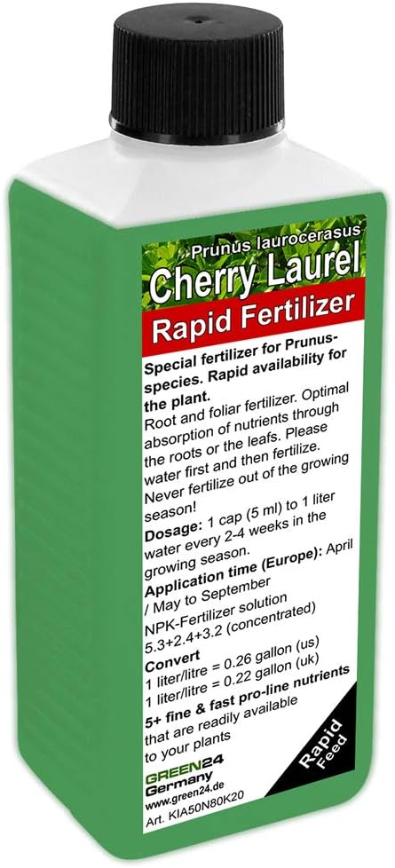 Cherry Laurel - Prunus laurocerasus Liquid Fertilizer HighTech NPK Plant Food - Root, Soil, Foliar Fertiliser