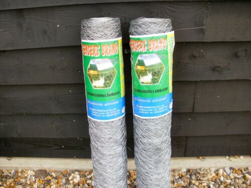 100m of chicken rabbit dog wire netting mesh 90cm TALL 2 x 50m Rolls