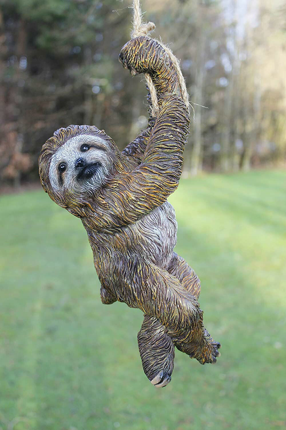 Climbing Sloth Tree Hanging Garden Ornament Outdoor Decor Animal Rope