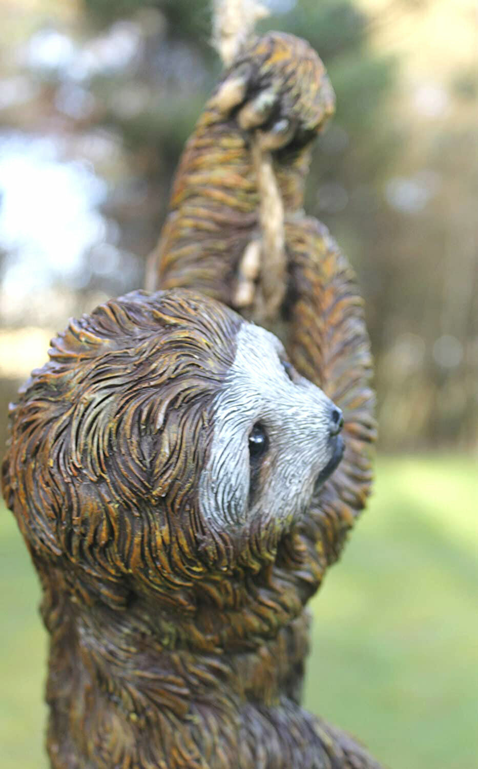 Climbing Sloth Tree Hanging Garden Ornament Outdoor Decor Animal Rope