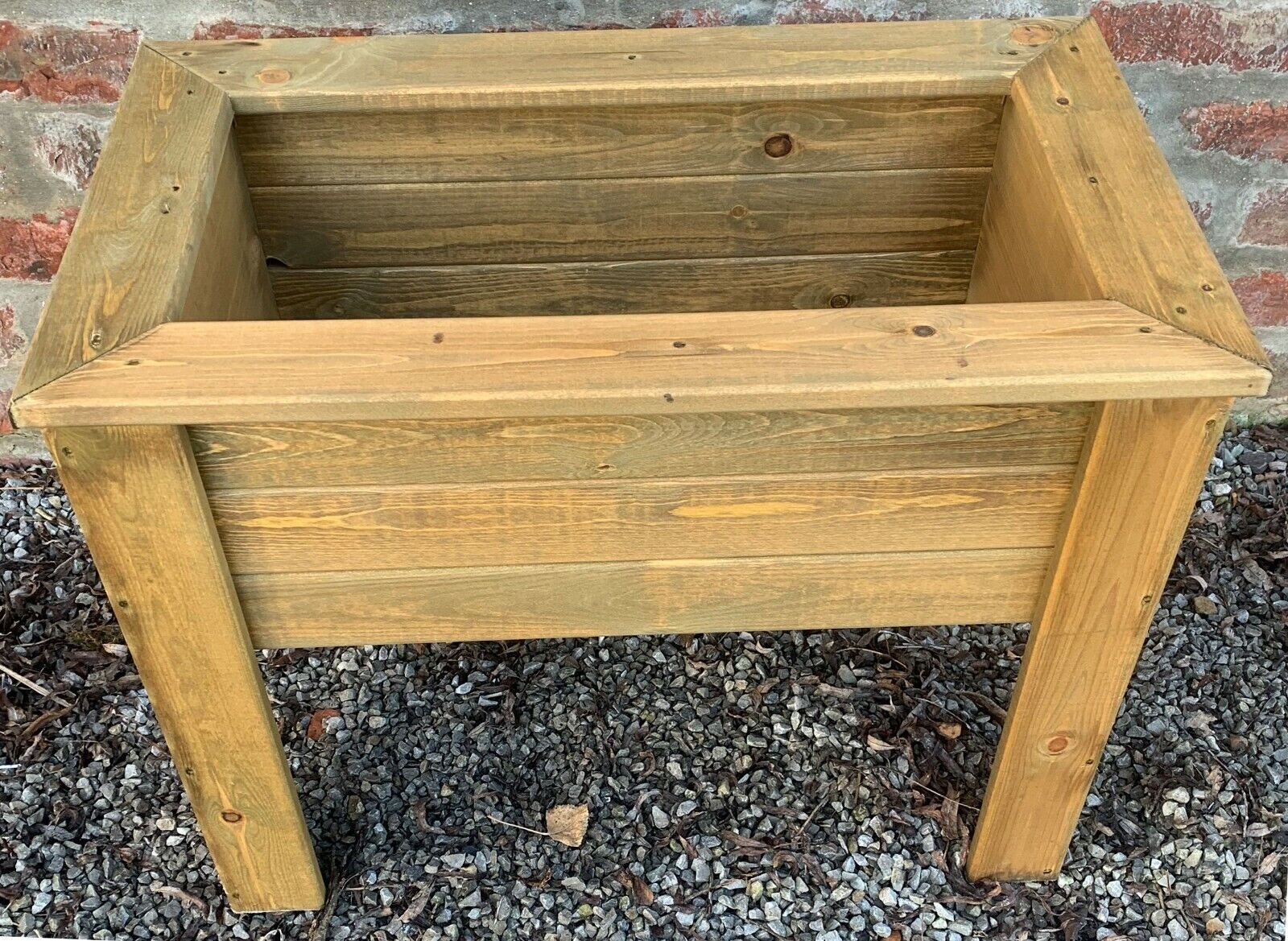 Raised Wooden Planter Veg Container Wood Flower Garden Grow Trough READY MADE