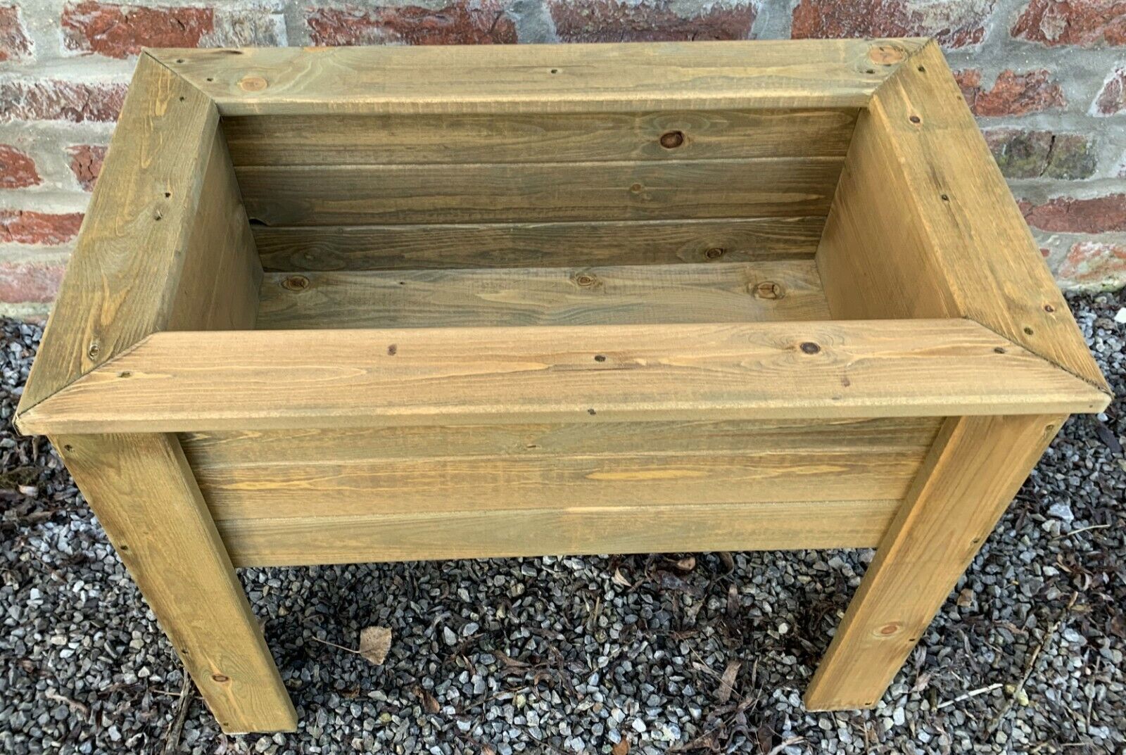 Raised Wooden Planter Veg Container Wood Flower Garden Grow Trough READY MADE