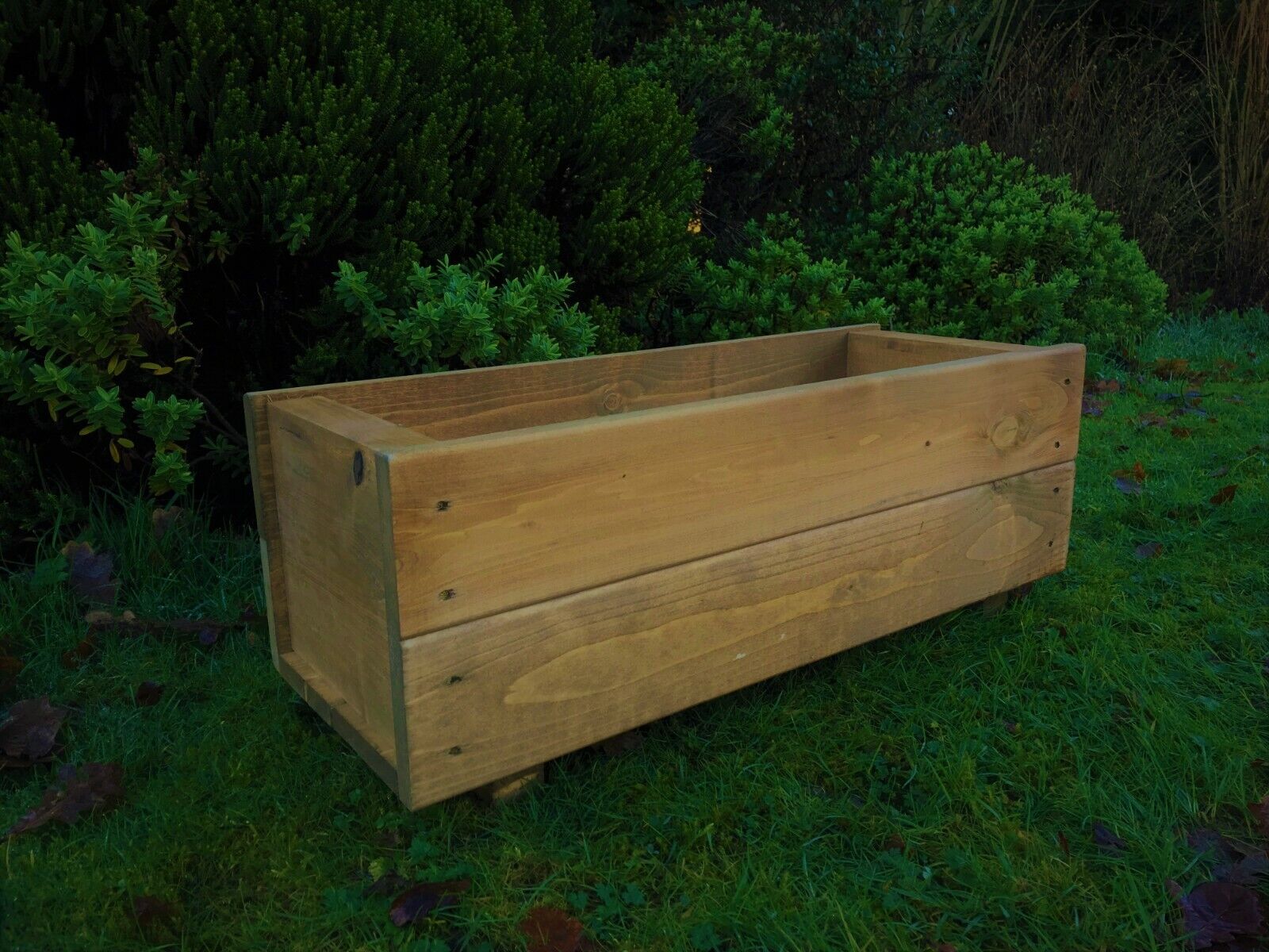 Garden Wooden Planter Rectangular Trough Wood Plant Flower Box READY MADE 60 cm