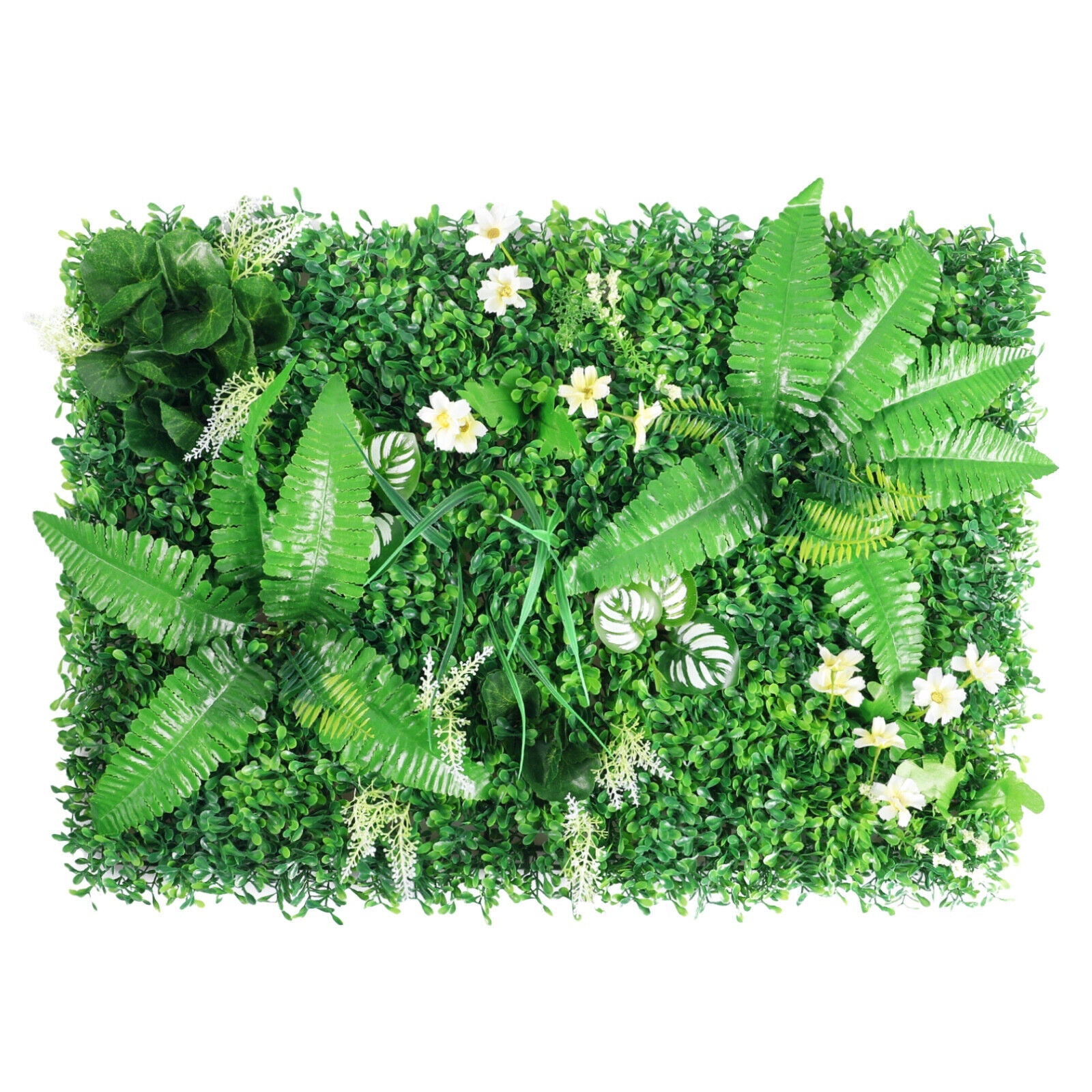 Artificial Plant Wall Mat Fence Greenery Panel Decor Foliage Hedge Grass 60x40cm Pack of 2