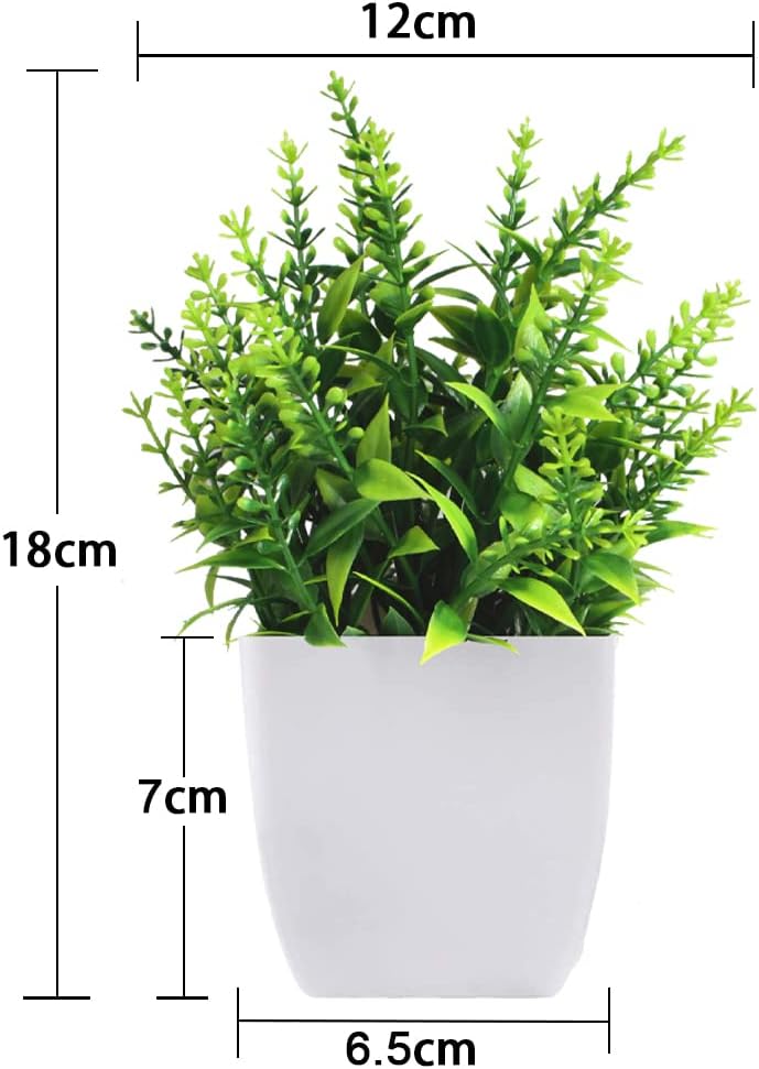 4 Pack Mini Fake Plants Small Potted Artificial Plants Plastic Plants for Home Bathroom Office Table Decoration