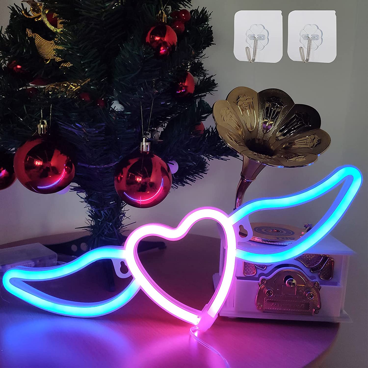 Pink Blue Heart Neon Signs Heart Neon Light LED