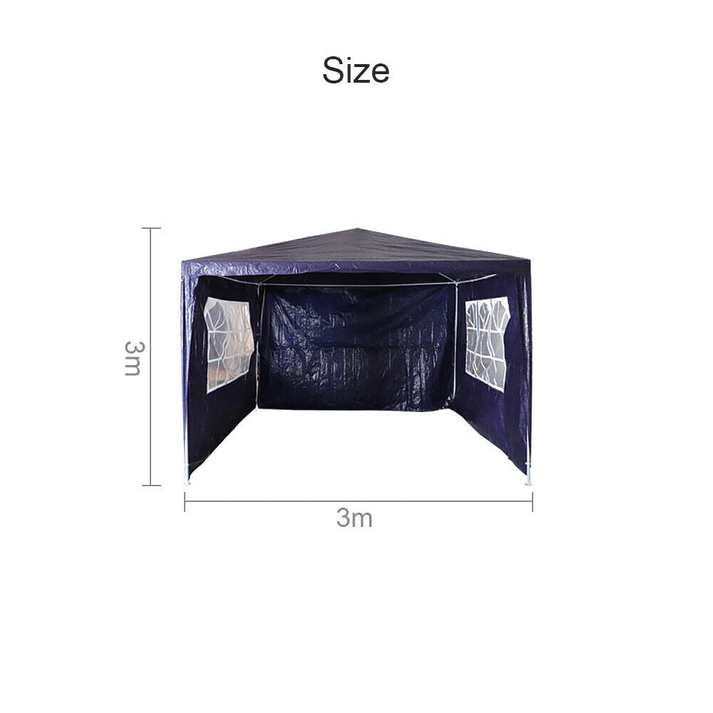 3 x 3M Gazebo With Sides Waterproof Garden Heavy Duty Canopy Marquee Party Tent