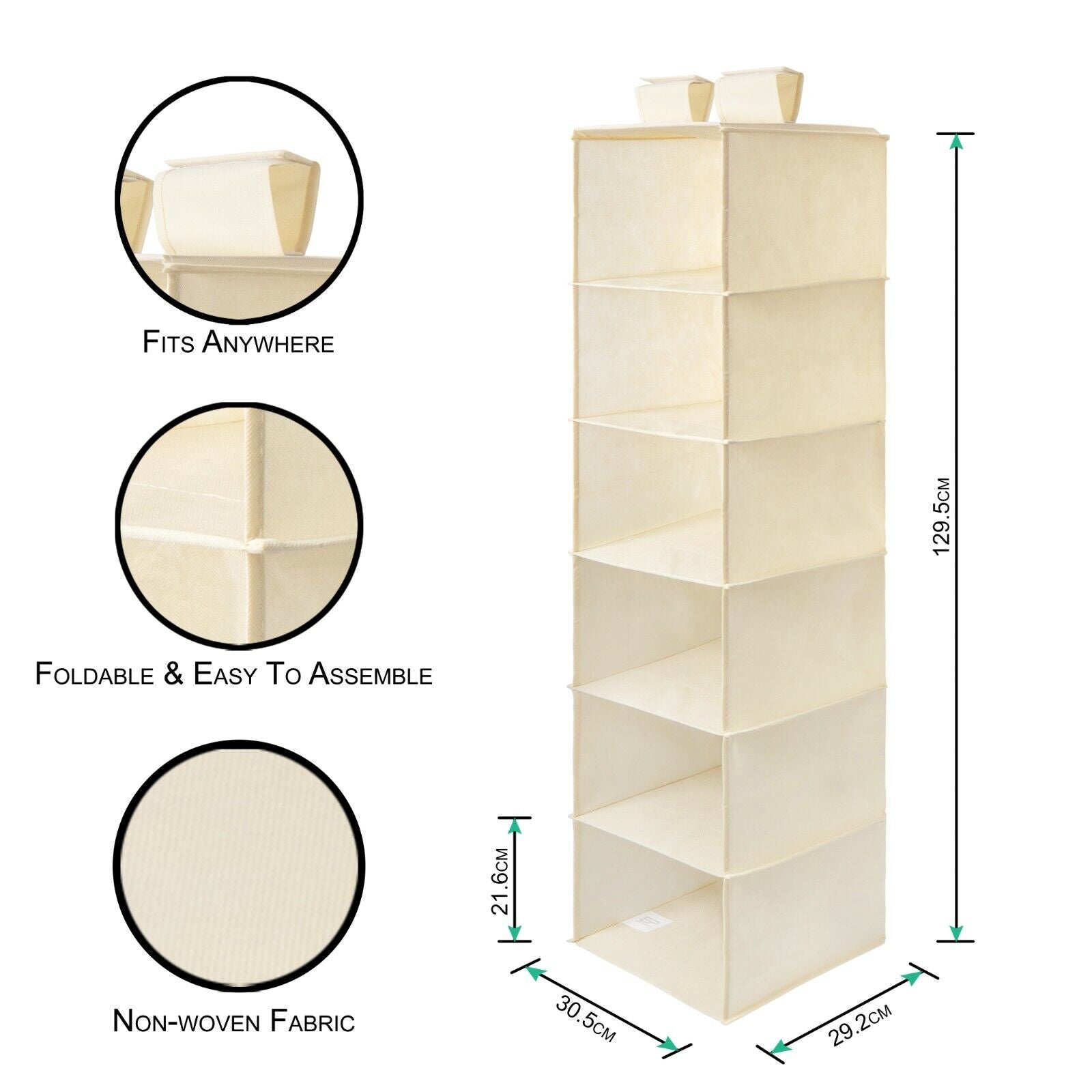 Hanging Wardrobe Storage Shelf Multi Layer