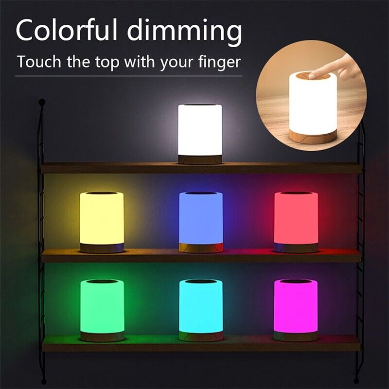 Touch Sensor Night Light LED Bedside Desk Table Lamp Dimmable USB Rechargeable