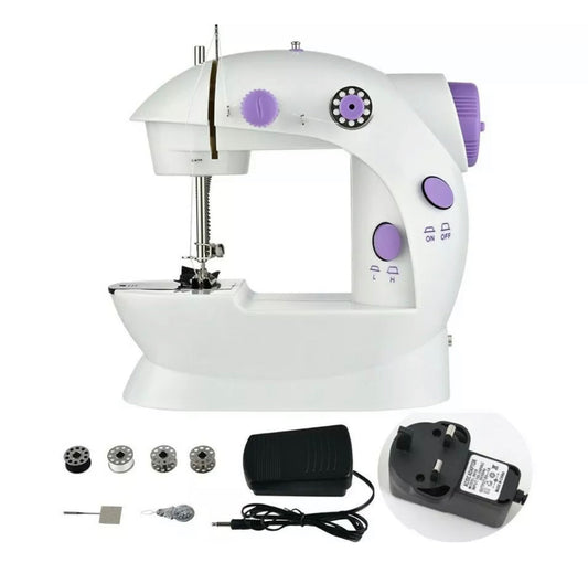 MINI ELECTRIC PORTABLE SEWING MACHINE STITCH LIGHT TRAVEL CRAFT RECHARGE