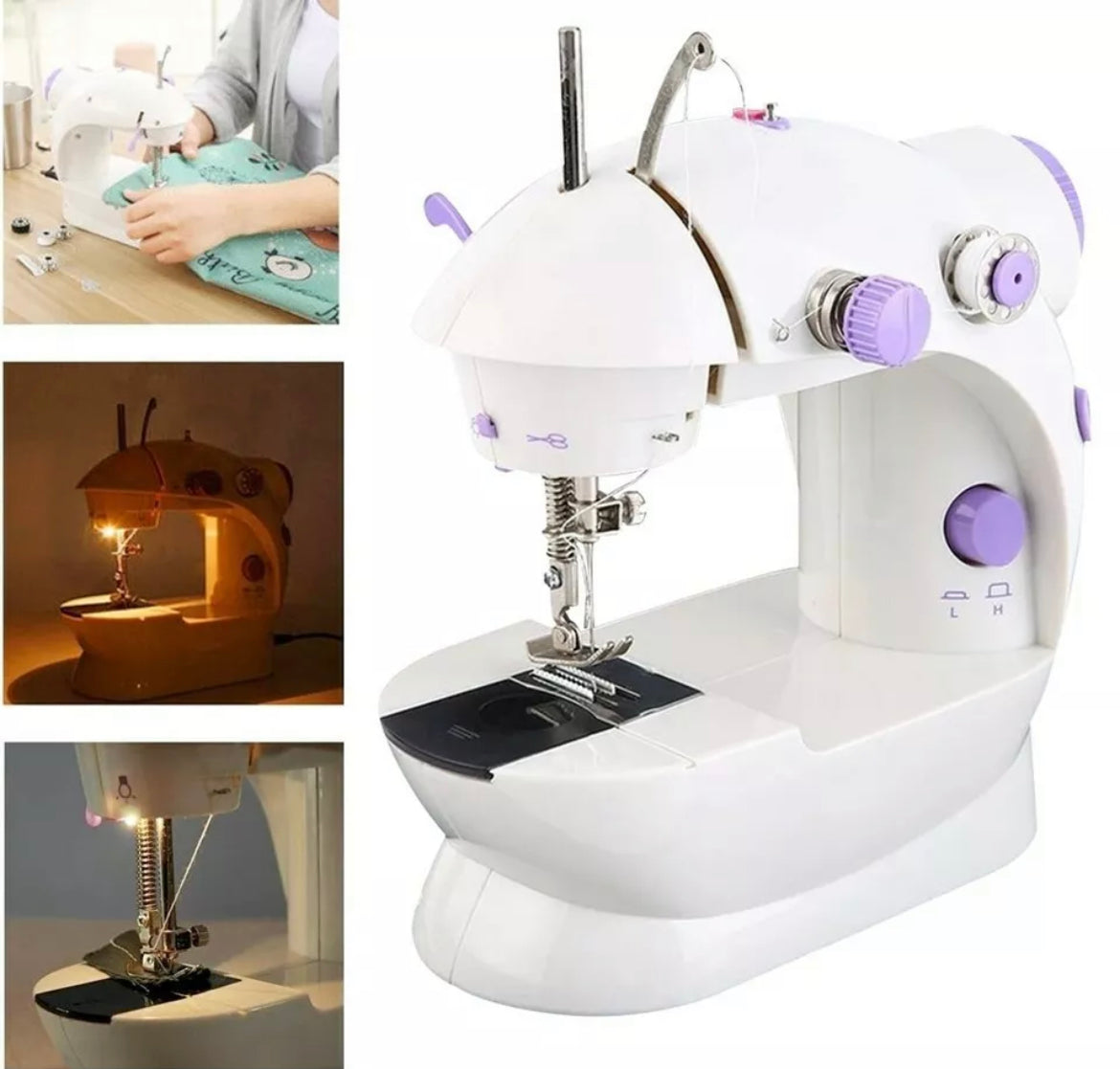 MINI ELECTRIC PORTABLE SEWING MACHINE STITCH LIGHT TRAVEL CRAFT RECHARGE