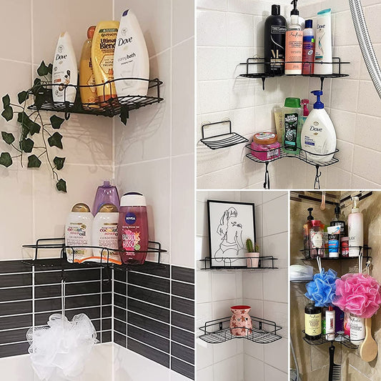 2 Pack Corner Shower Caddy Bathroom Shelves Organiser