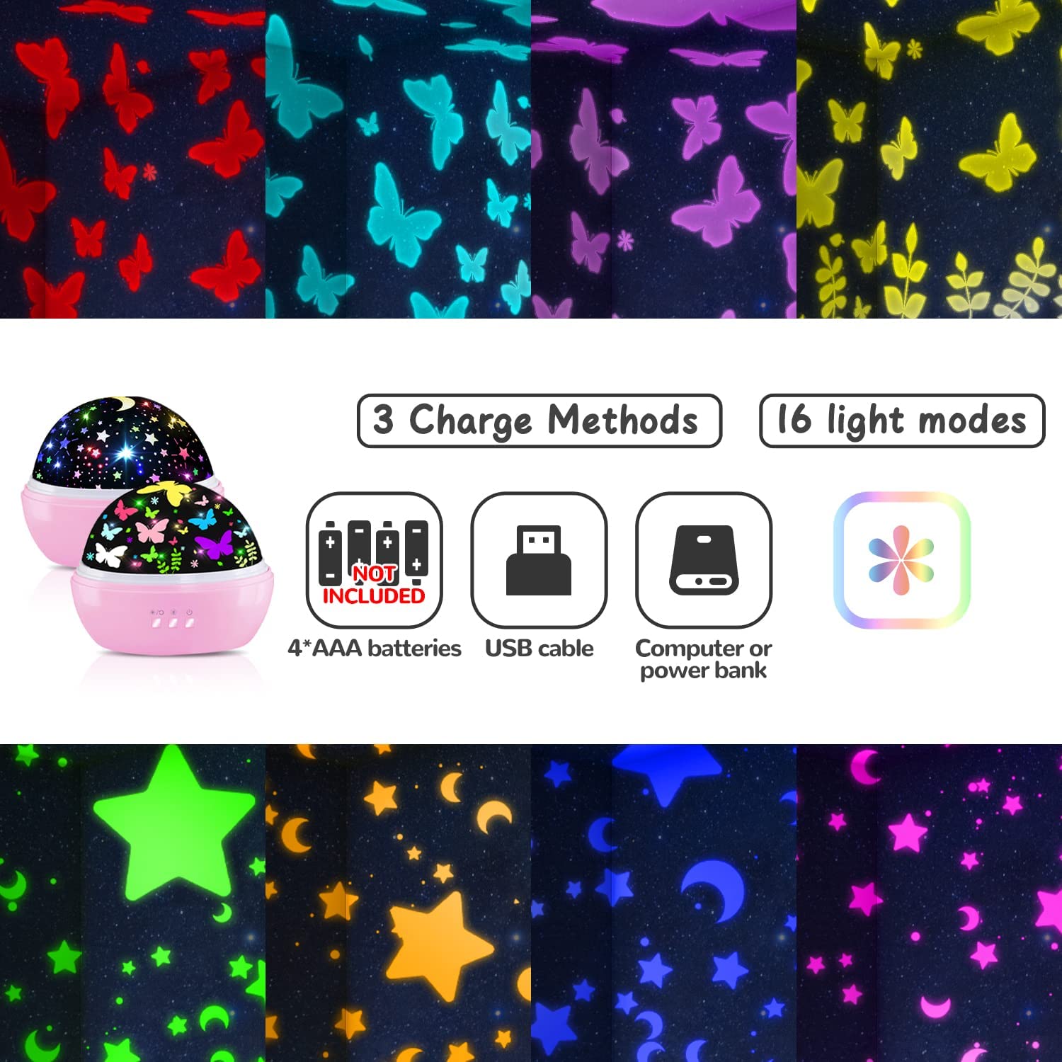 Butterfly and Star Toy Night Light