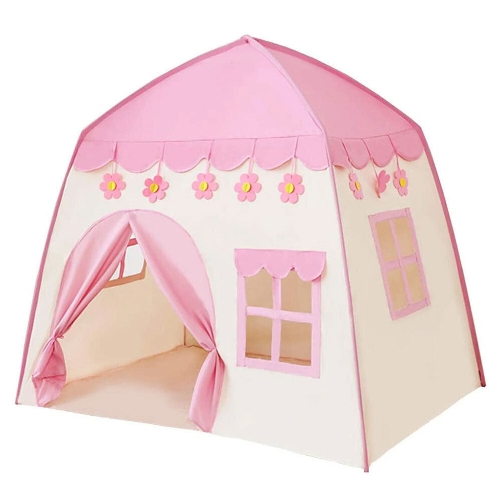 Pink Childrens Kids Pop Up Play Tent Girls Playhouse In/Outdoor Princess Castle