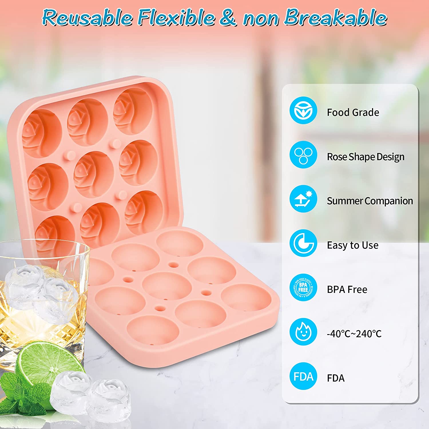 Rose Ice Cube Tray