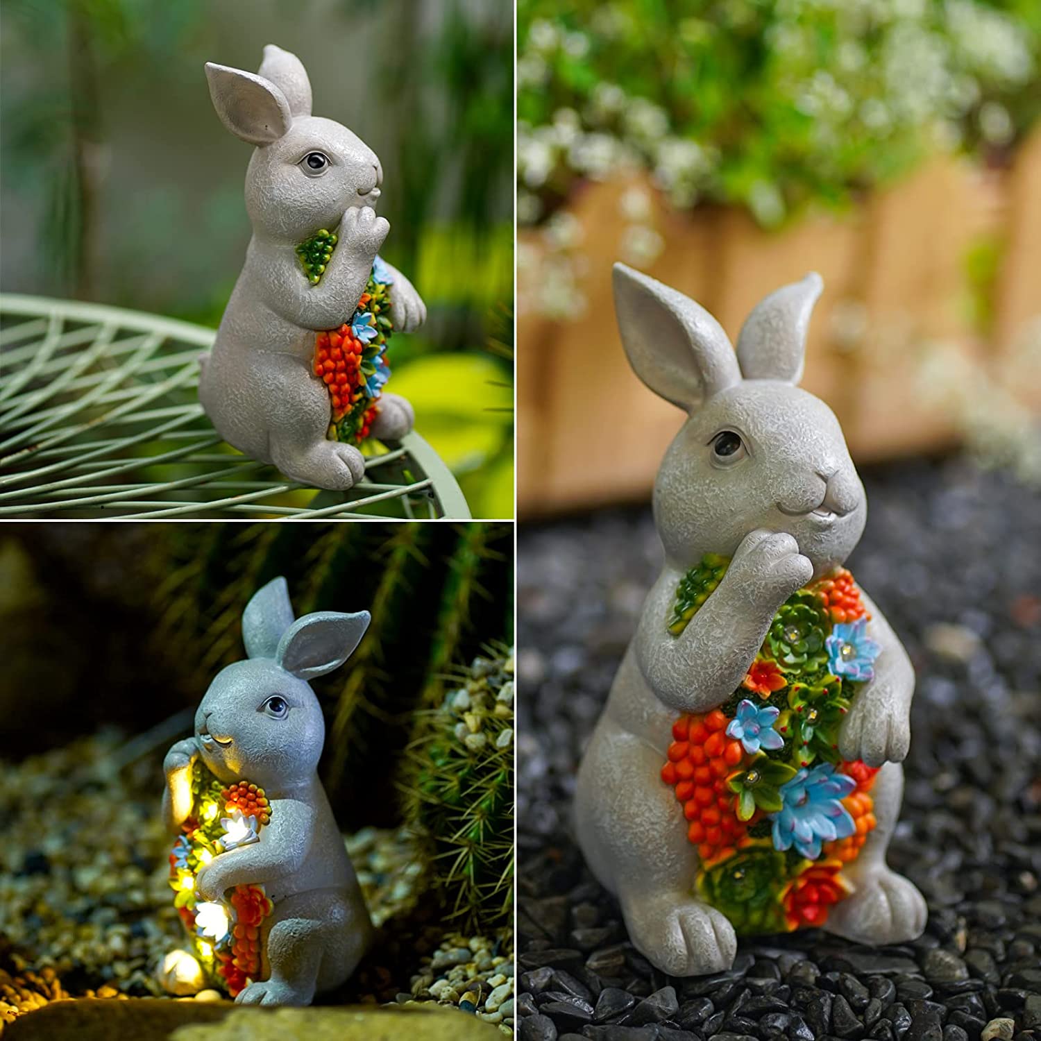 Rabbit Statue Solar Garden Ornaments