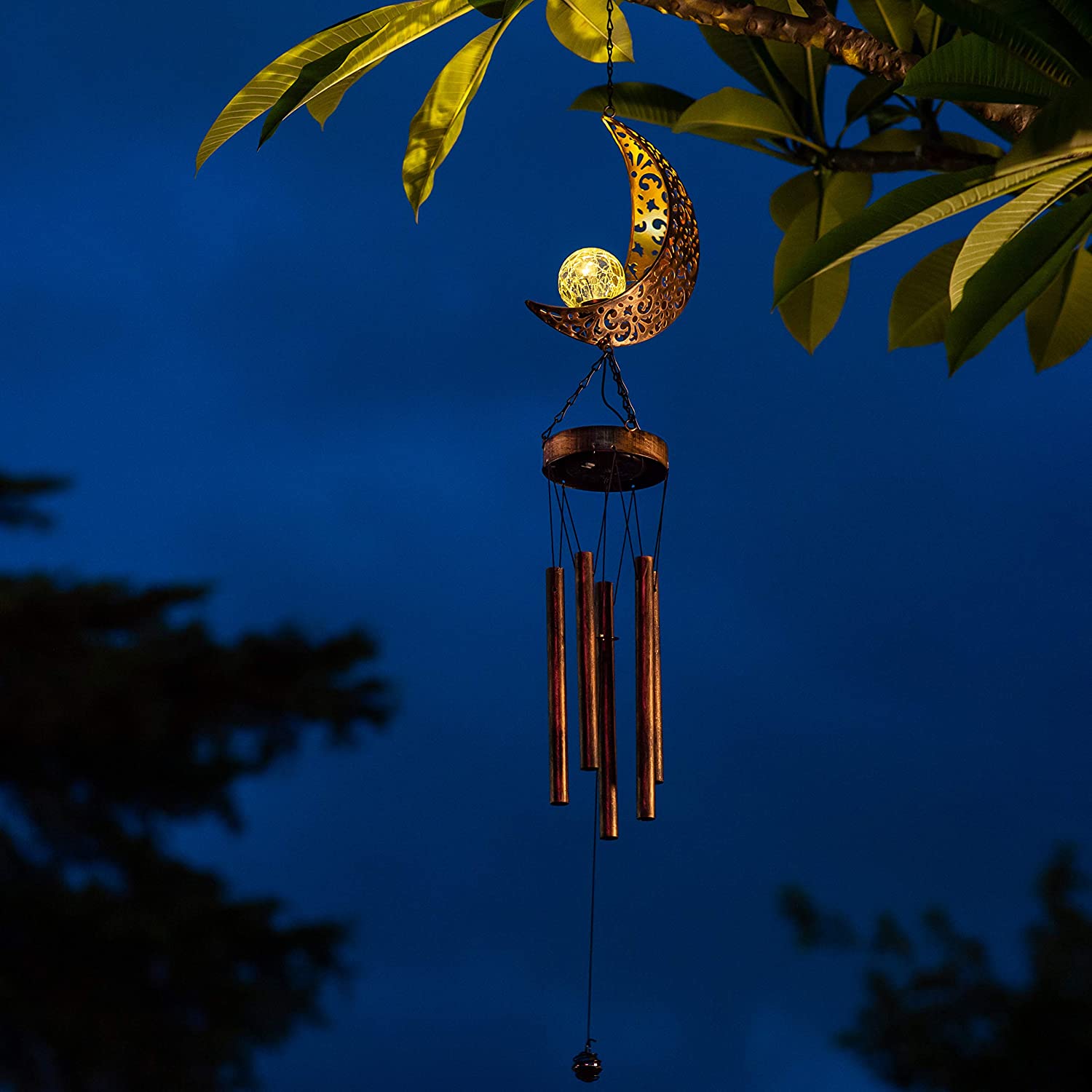 Wind Chimes LED Solar Lights Outdoor Garden Ornaments