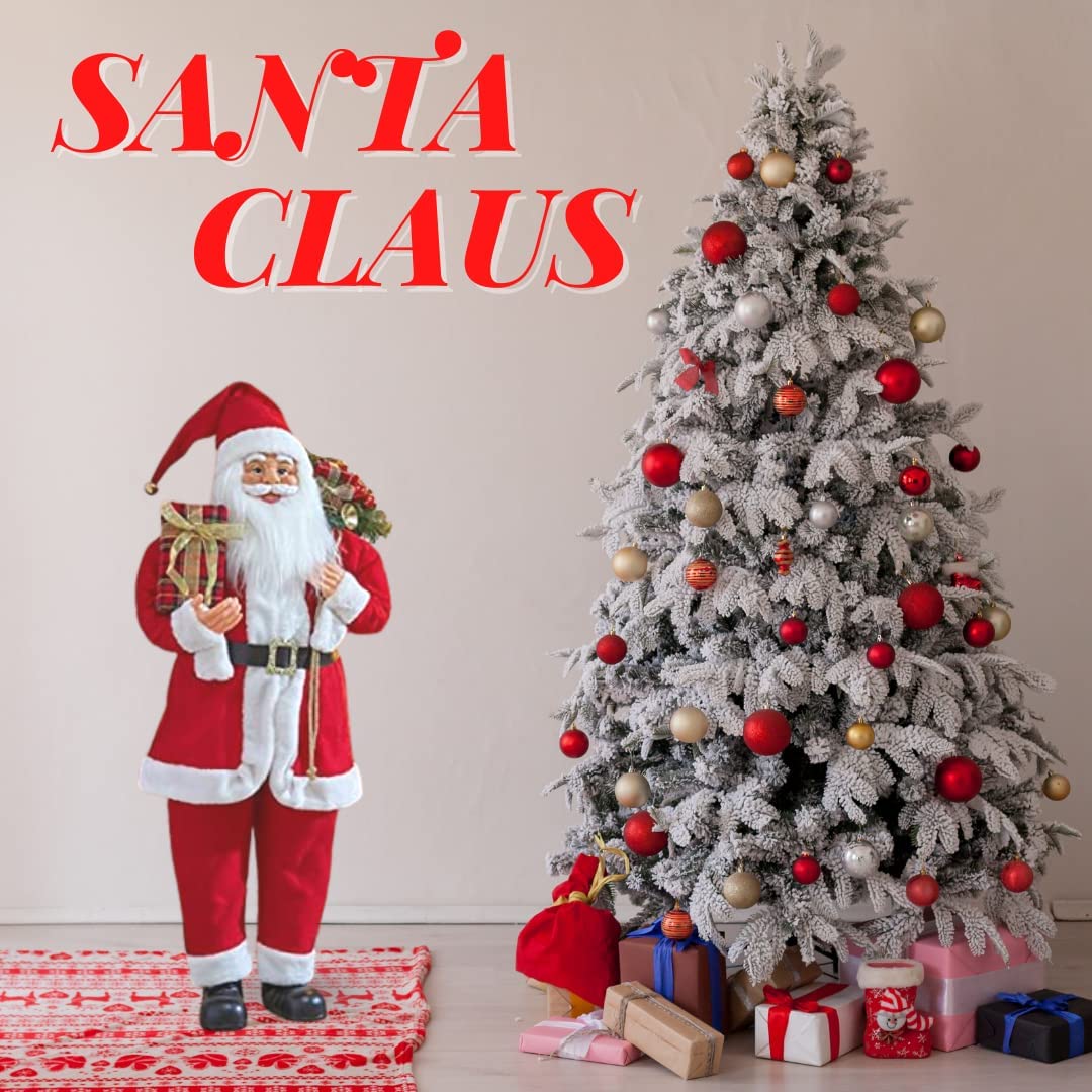 Deluxe Standing Santa Claus Christmas Decorations Statue