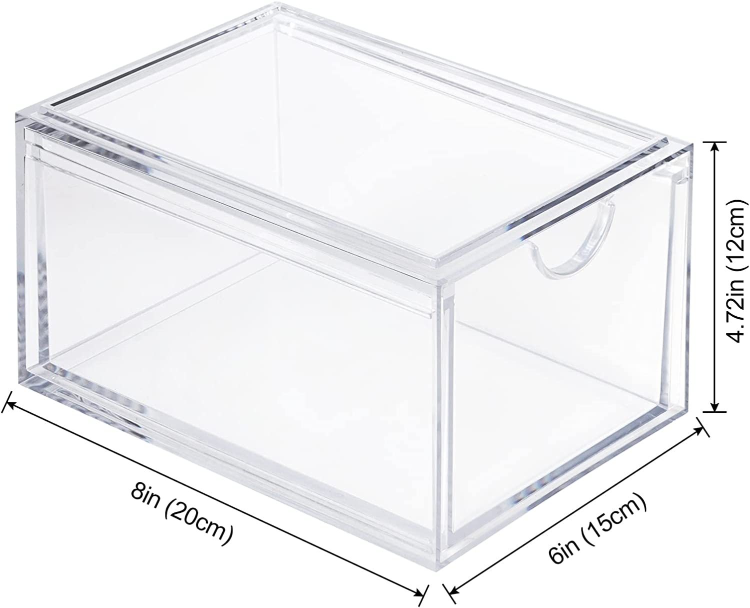 Stackable Cosmetic Organizer Drawers, Acrylic Clear Makeup Organiser