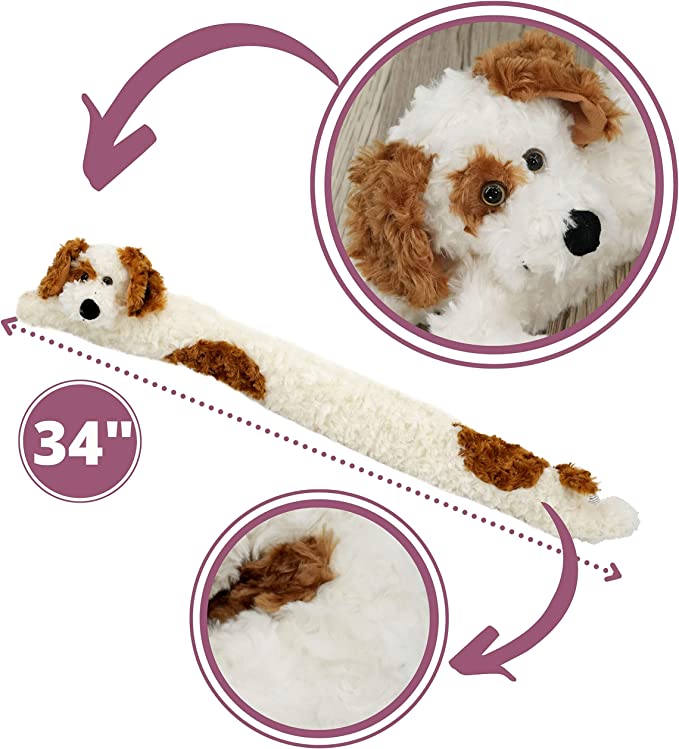 Dog Cat Design Soft Micro Fleece Draught Draft Excluder Door Cushion