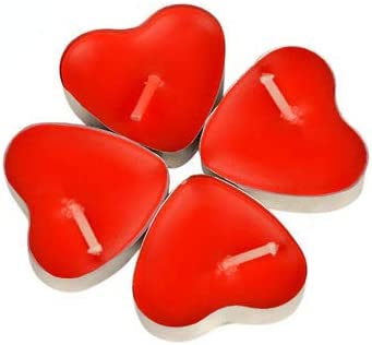 50 Pcs Love Heart Shape Tealights Love Candles