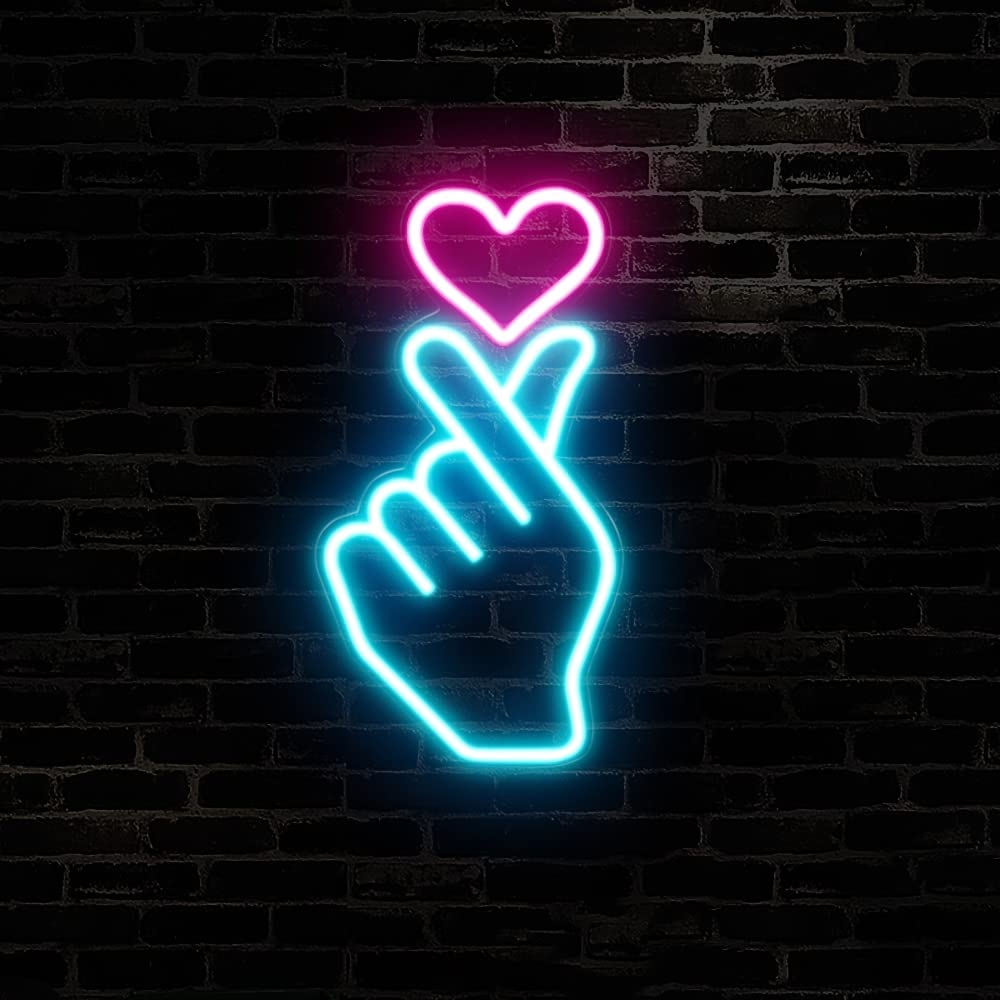 Neon Finger Snap Sign