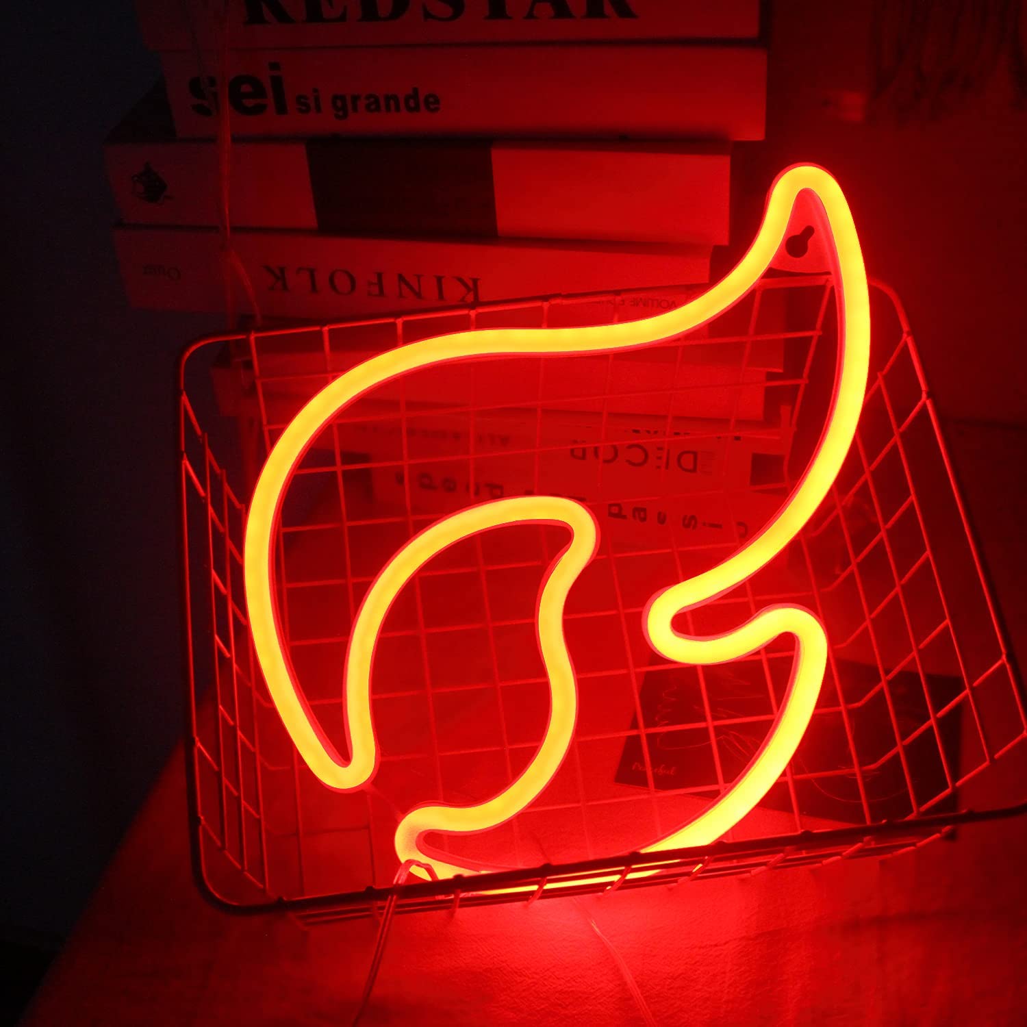 Neon Flame Sign