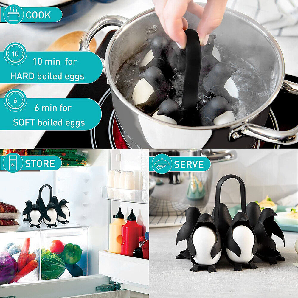 Egg Racks Cute Penguin Shaped Egg Boilers