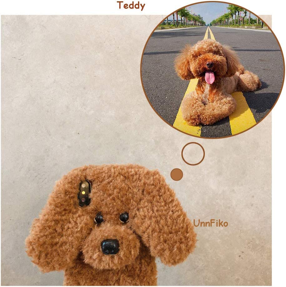 Super Cute Teddy Dog Fluffy Fur Case Compatible with iPhones