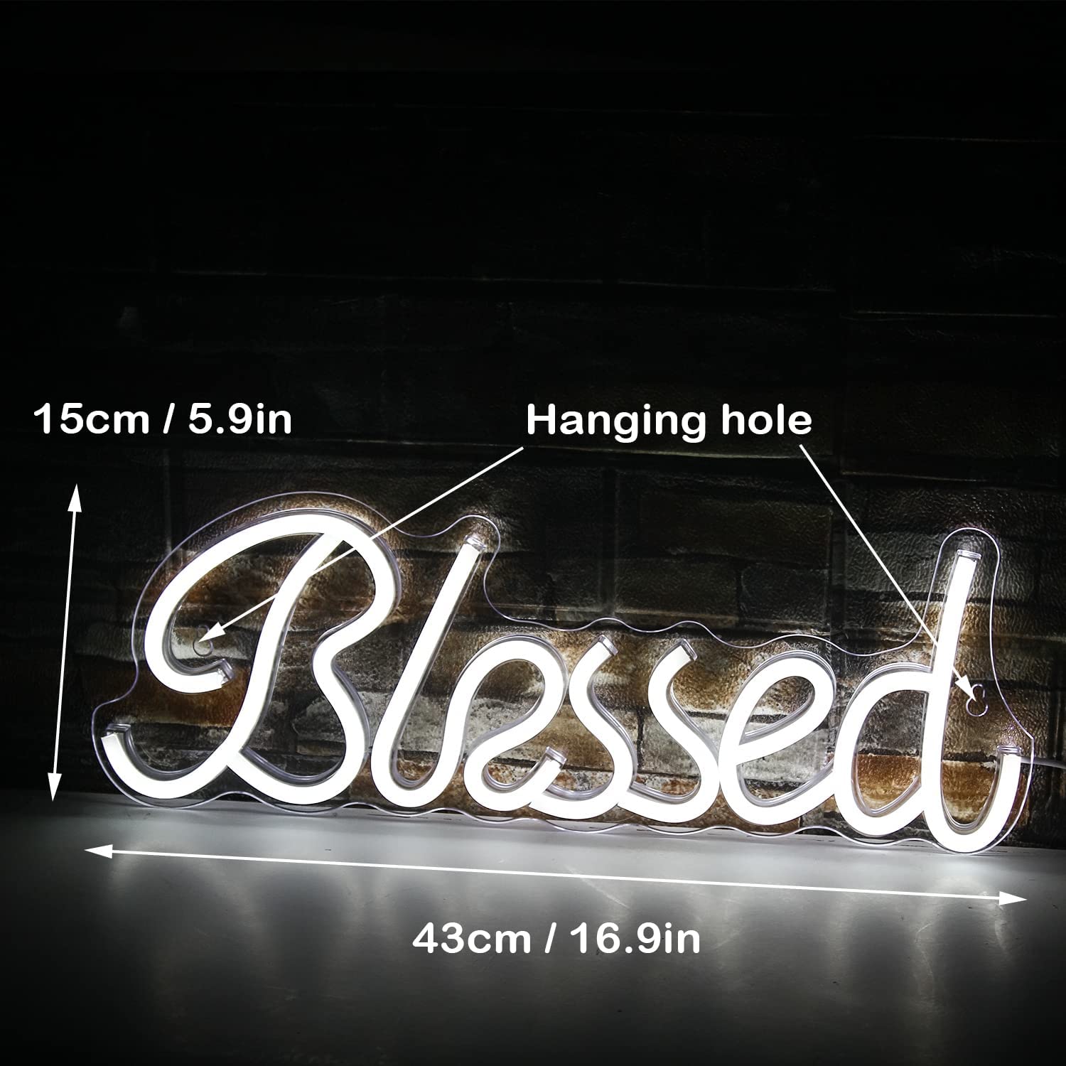 Neon Blessed Sign