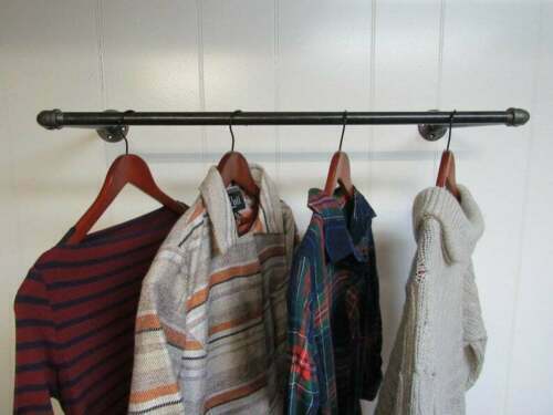 Wall Mounted Industrial Pipe Clothes Rail