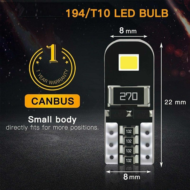 2 pcs Car LED Bulbs Canbus Error Free 5W Side Light Bulb Door Mirror Light License Light - Yellow Light