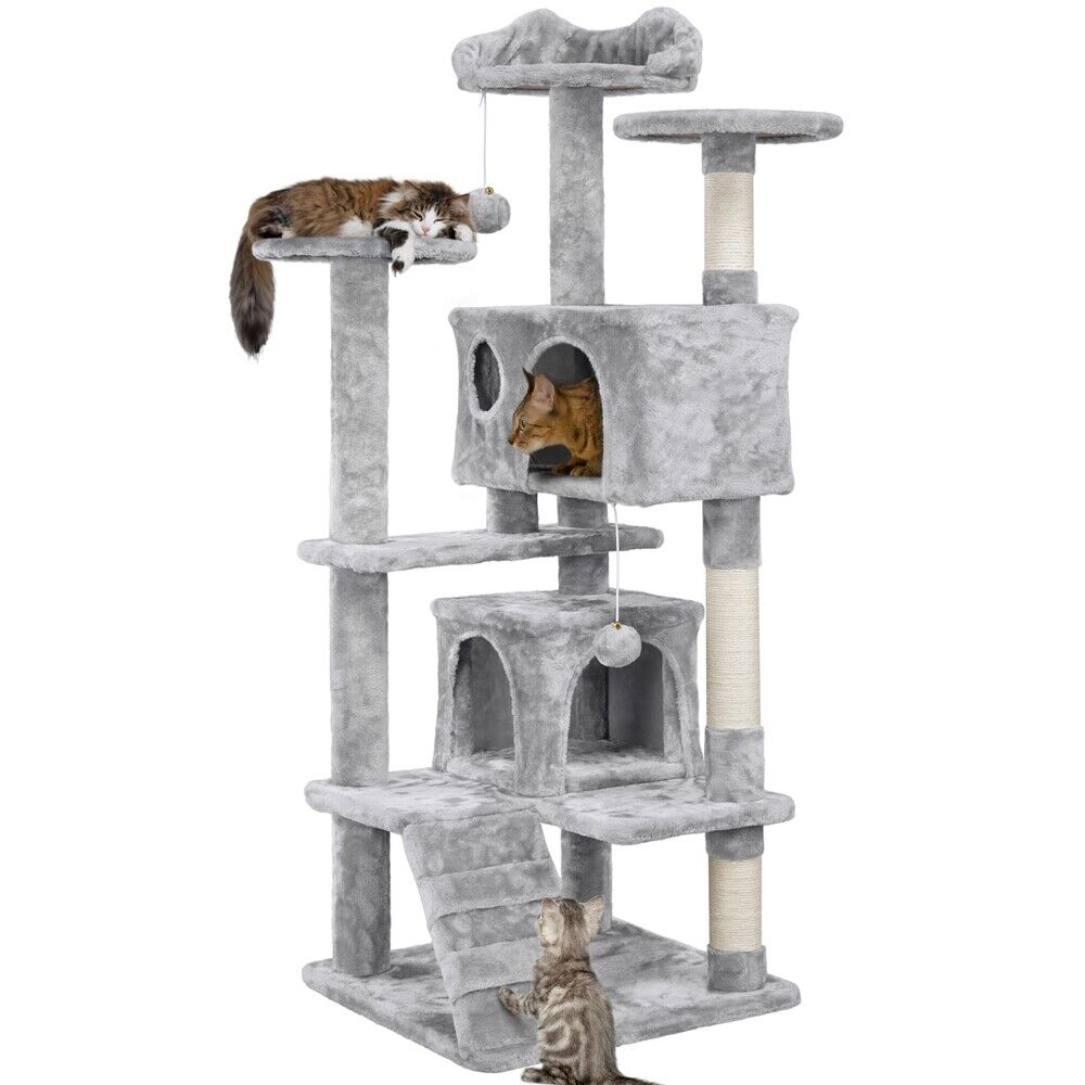 Cat Tree Cat Tower Cat Condo with Scratching Posts & Ladder for Cats Kittens