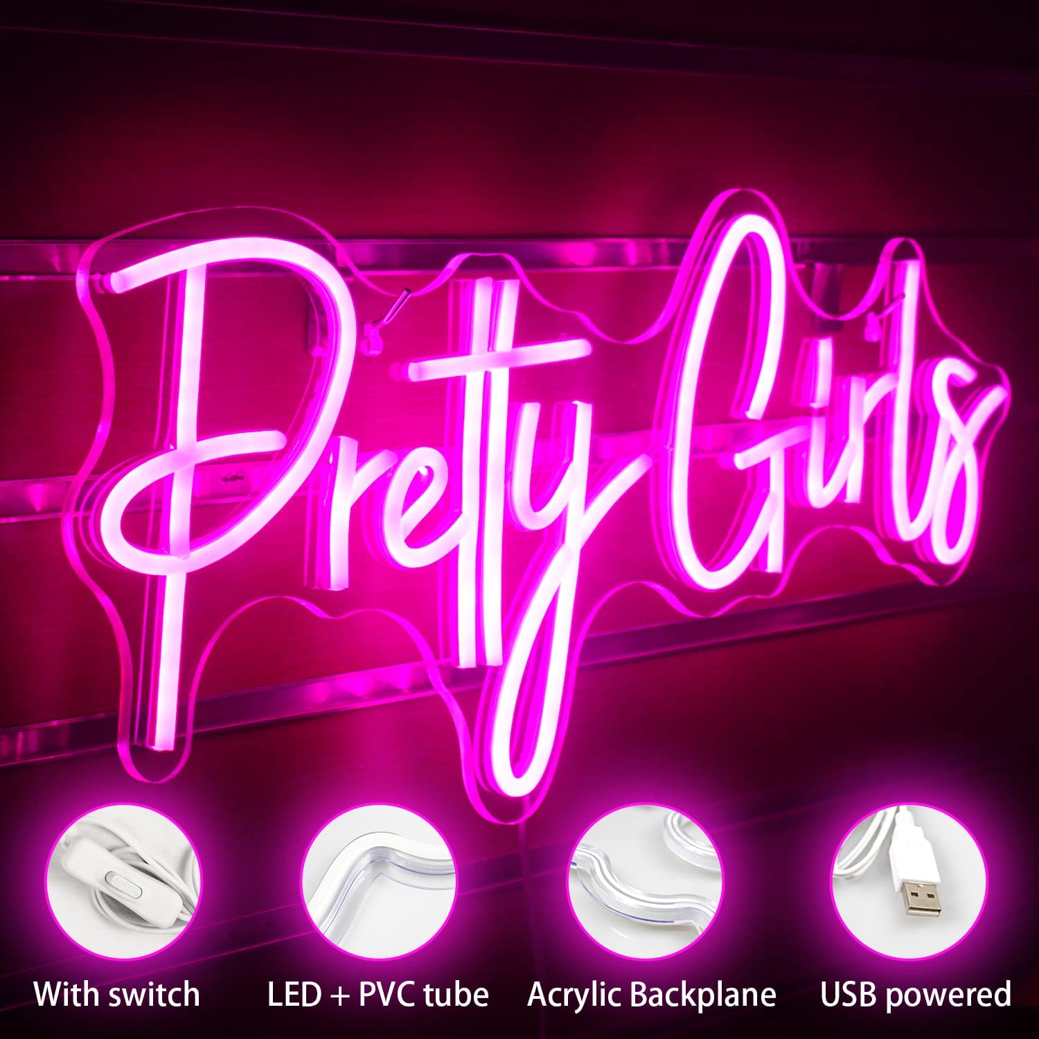 Neon Pretty Girls Sign