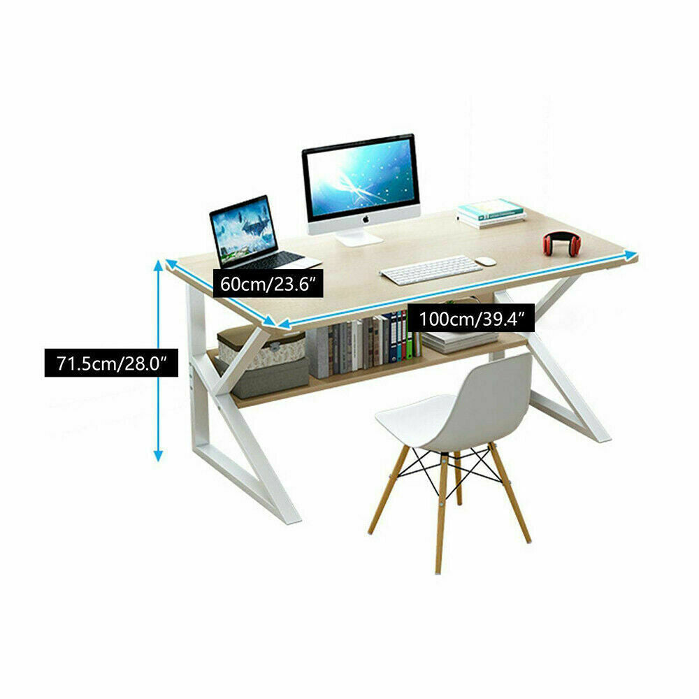 Computer Desk Study PC Table Laptop Writing Workstation Home Office Desk 100 cm