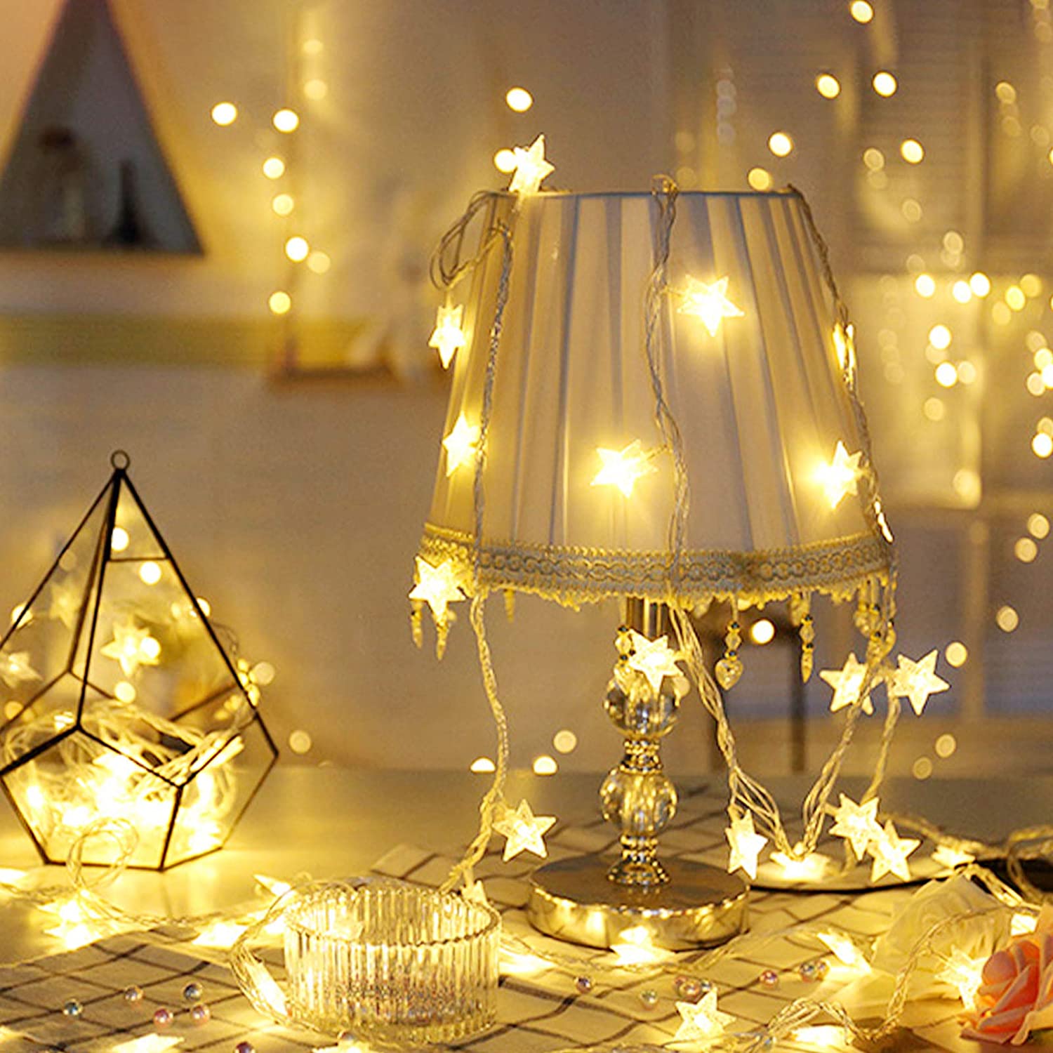 2 Pack Star Fairy Lights 5m