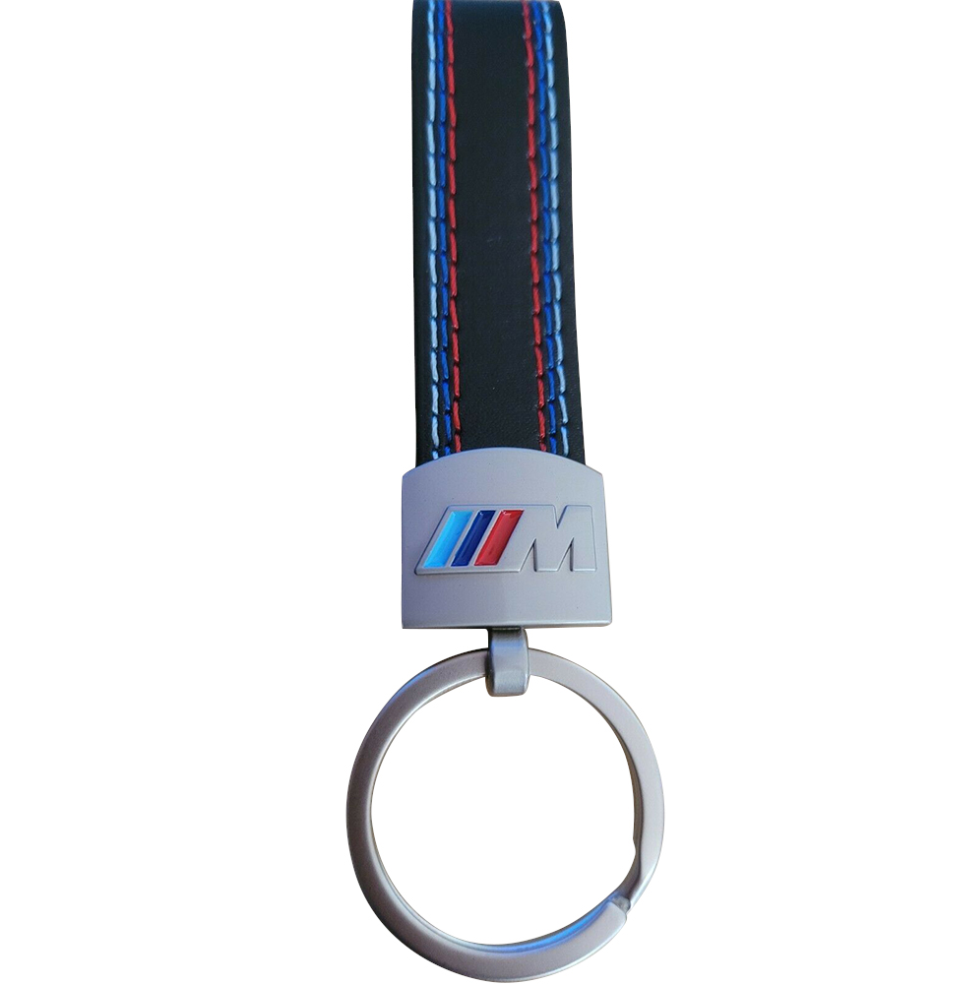 M Sport M3 M5 Metal Keyring Keychain Faux Leather High Quality fits BMW