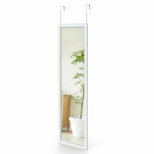 Over Door Mirror Wall Full Length Mirror Hanging Floor with Adjustable Hooks