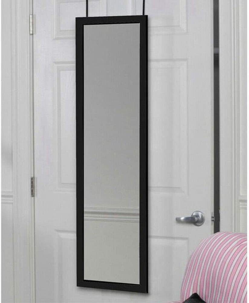 Over Door Mirror Wall Full Length Mirror Hanging Floor with Adjustable Hooks