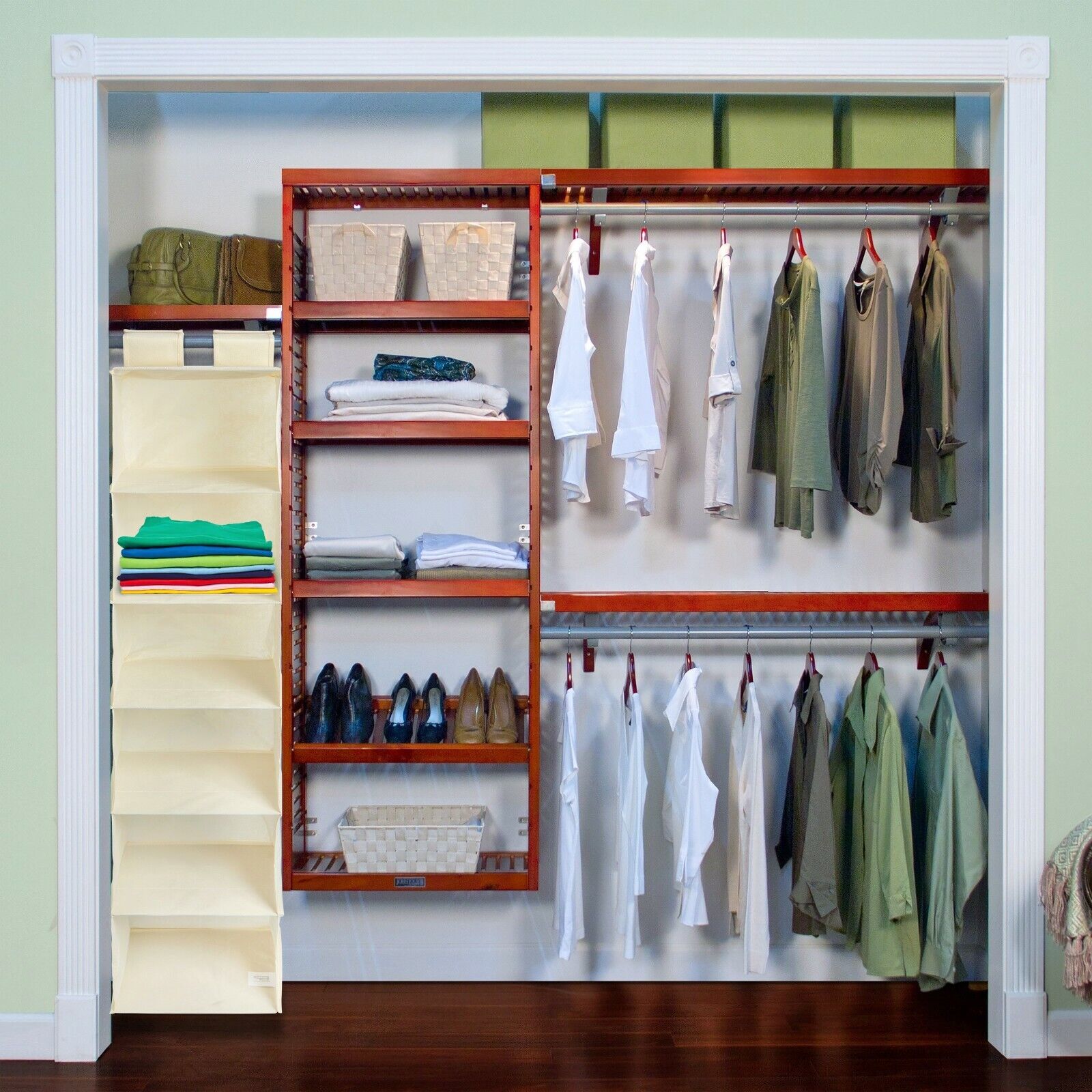 Hanging Wardrobe Storage Shelf Multi Layer