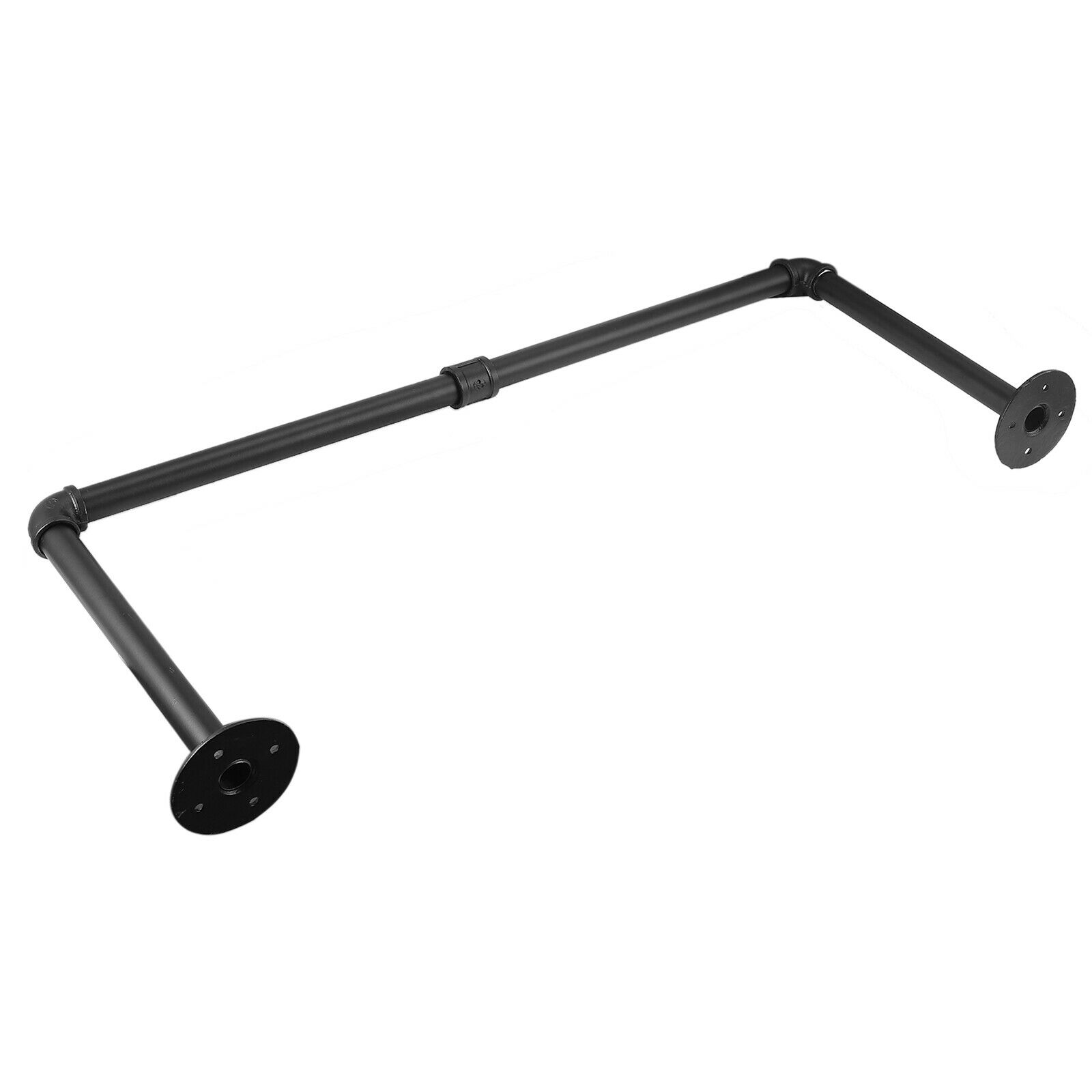 Industrial Pipe Clothes Rack 92cm Wall Mounted Detachable Garment Hanging Rail