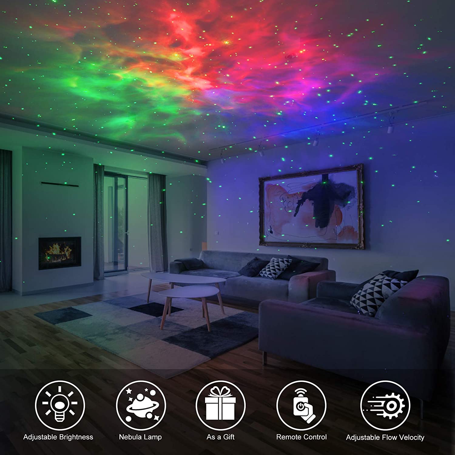 Star Projector,LED Galaxy Projector Light with Nebula