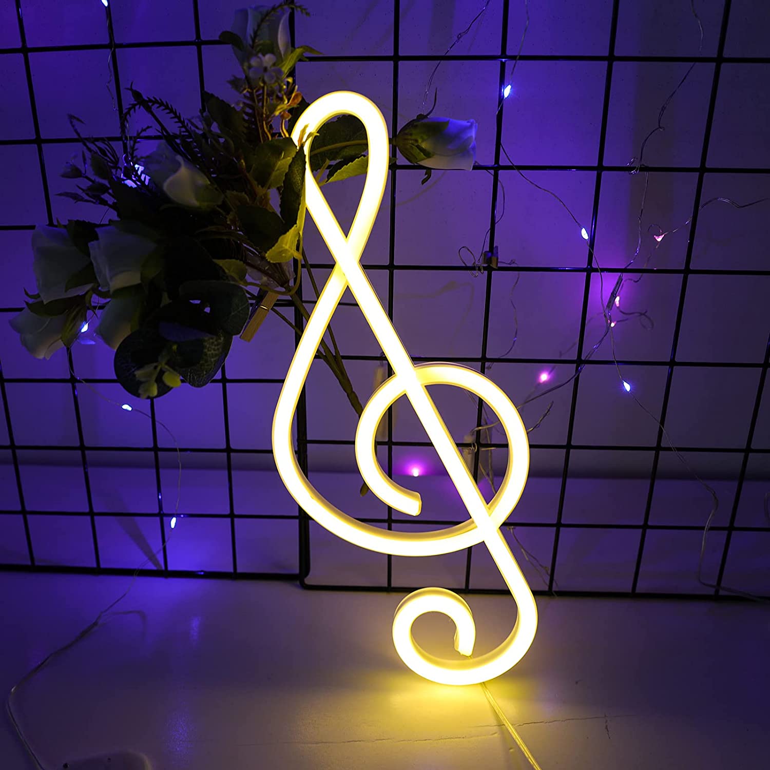 Neon Musical Note Light